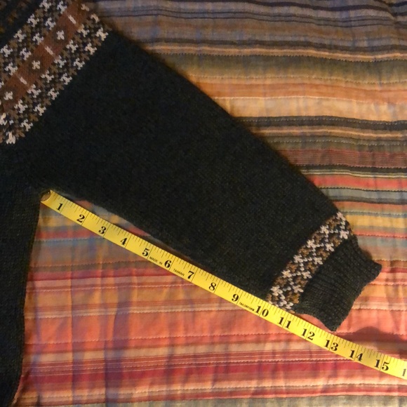 Vintage knit wool sweater dress, dark green - Picture 12 of 12